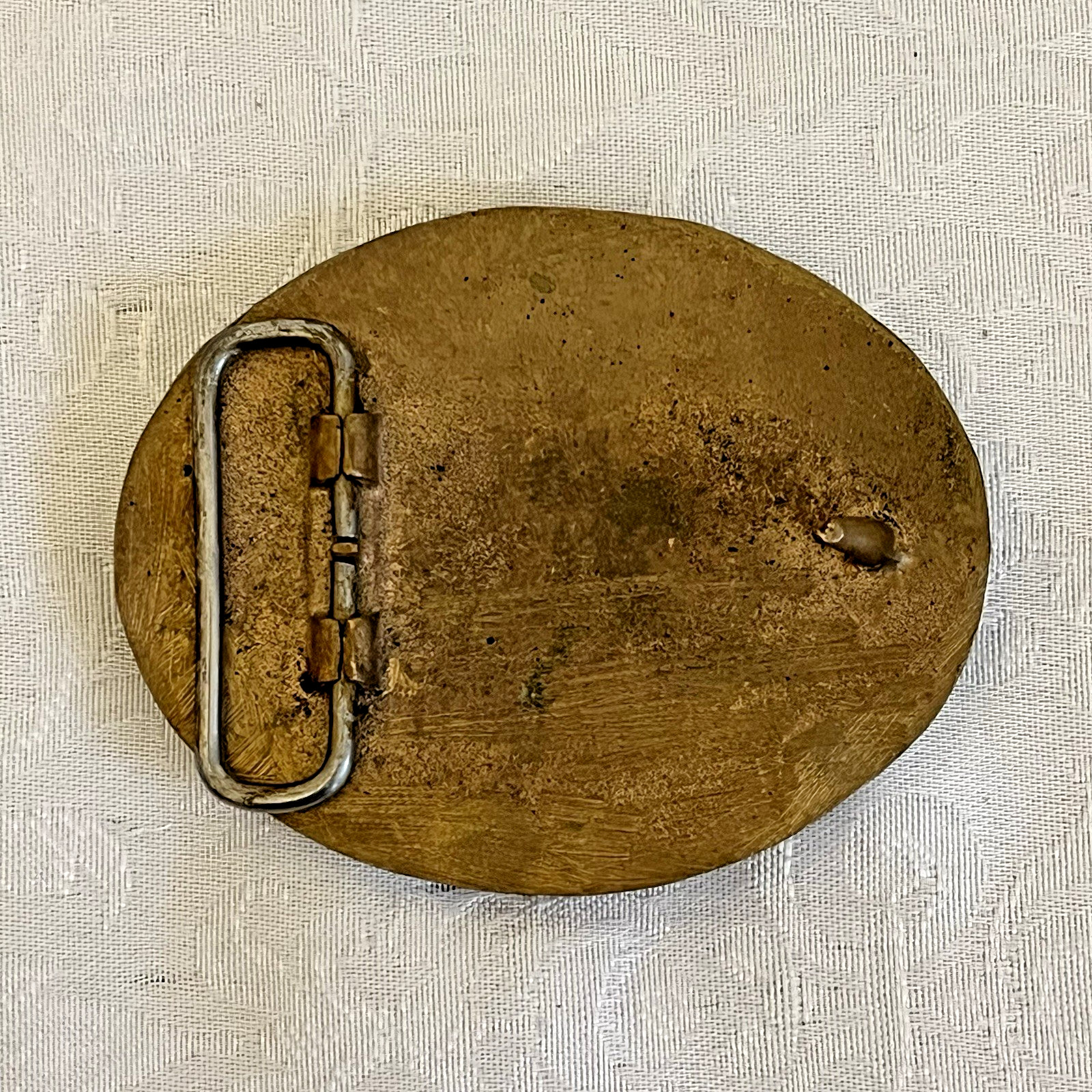 Vintage Brass “The Tall Ships” Belt Buckle Oval Nautical Sailing Ship USA