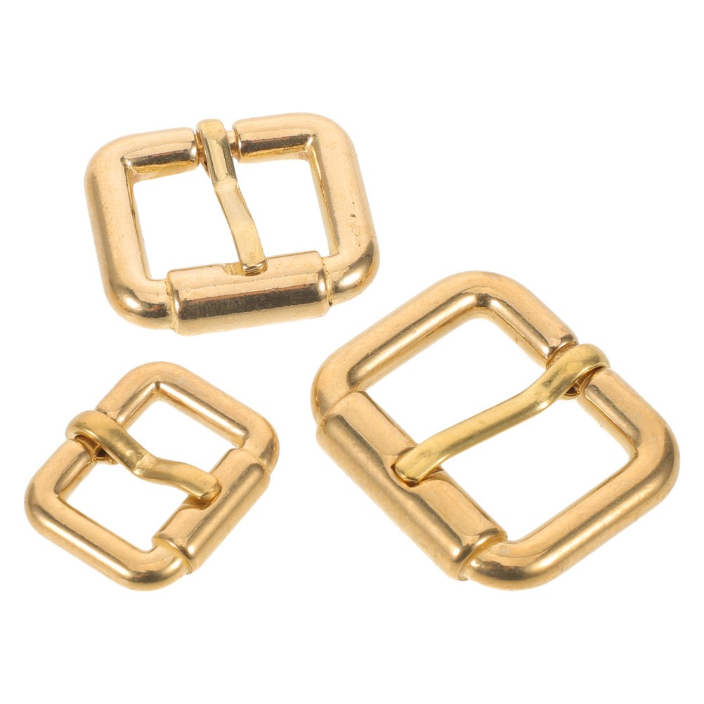 3Pcs Durable Copper Single Prong Belt Buckles for Bag Strap DIY Projects