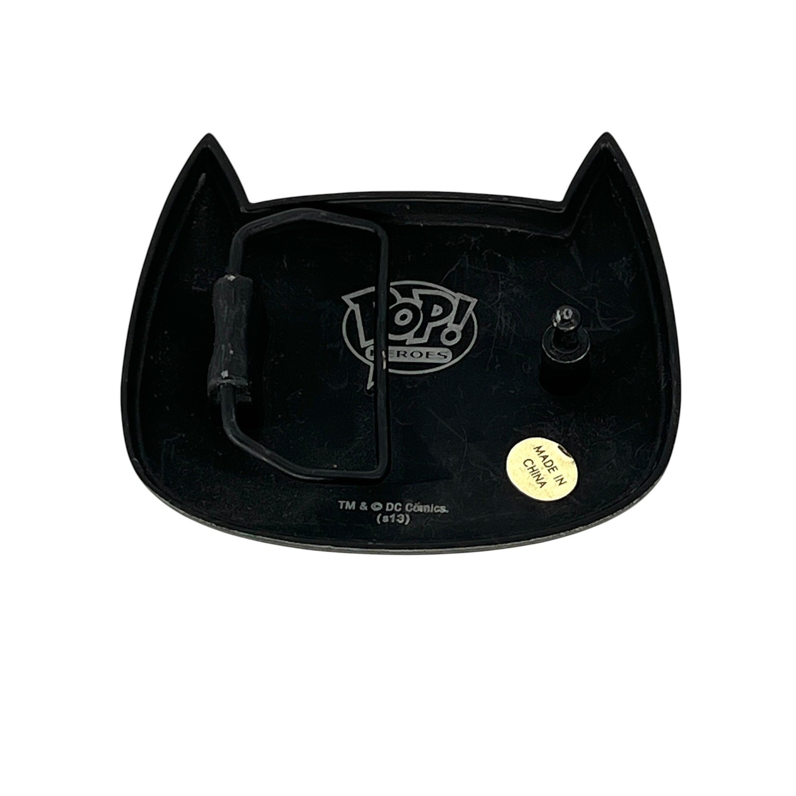 Funko Pop Heroes Batman Belt Buckle Unisex OS Black DC Comics Cowl Mask Enamel
