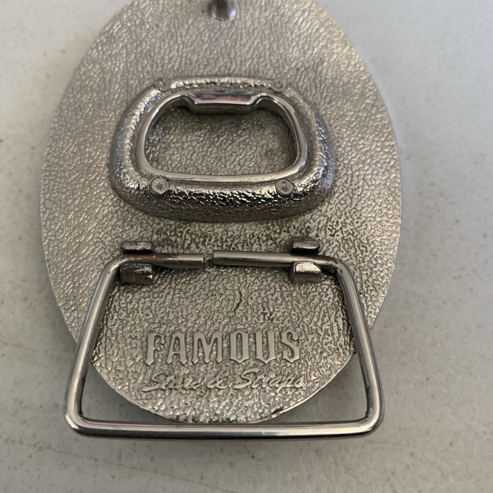 Famous Stars and Straps Belt Buckle Skull Bottle Opener