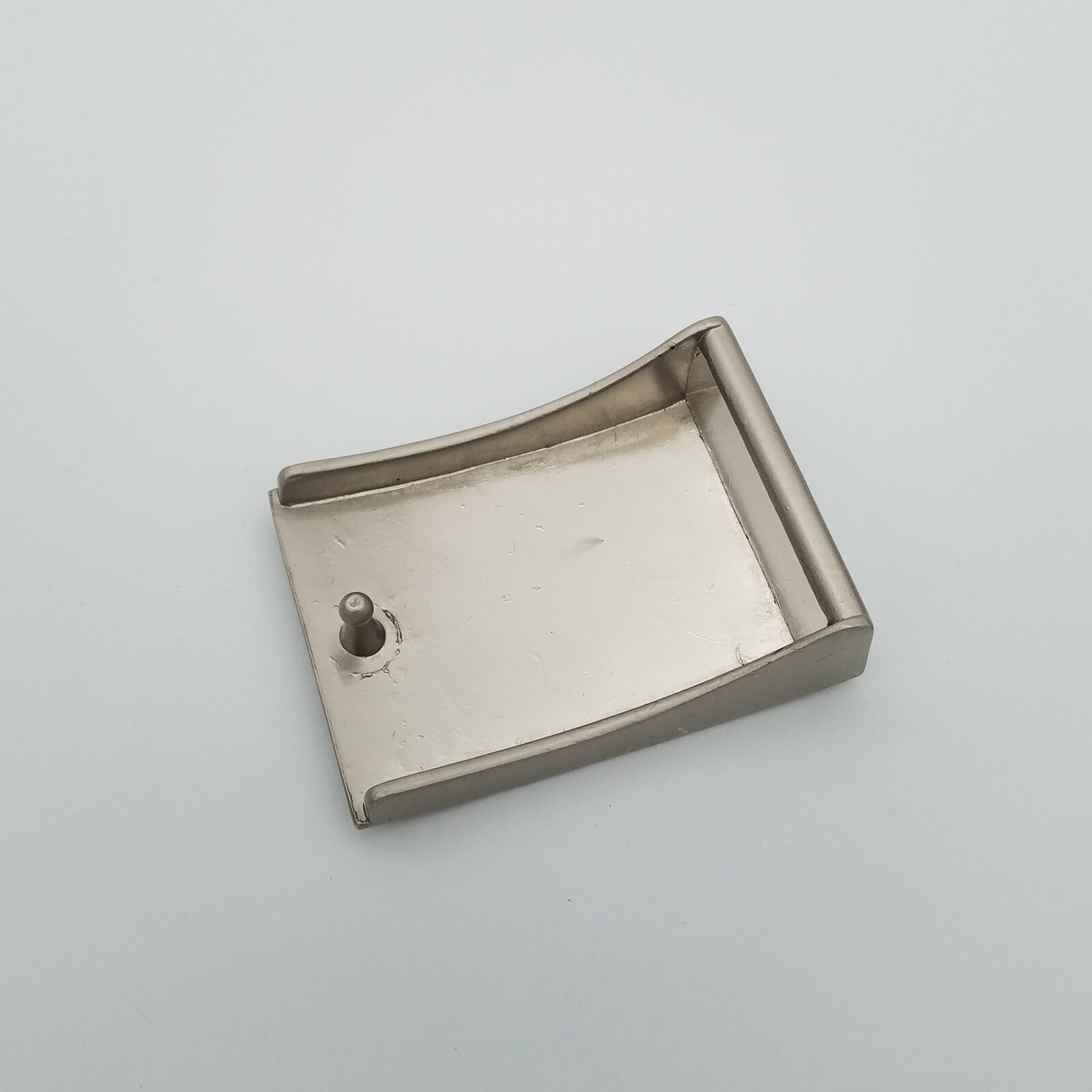 Silver Tone 2.5&Prime; x 1.75&Prime; Belt Buckle Square Marked ITALY for 40cm Belt or 1 5/8&Prime;