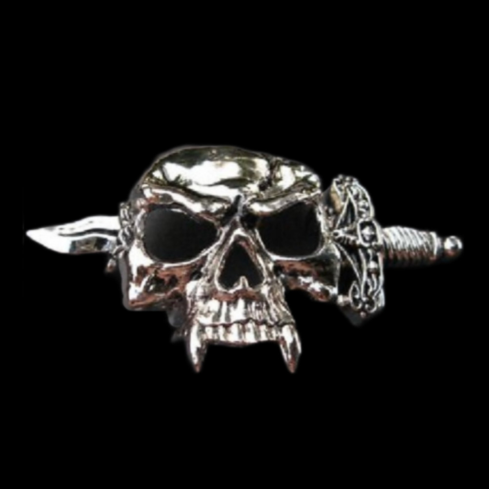 Skull Dagger Crossbones Skeleton Evil Sword Belt Buckle Belt Buckles