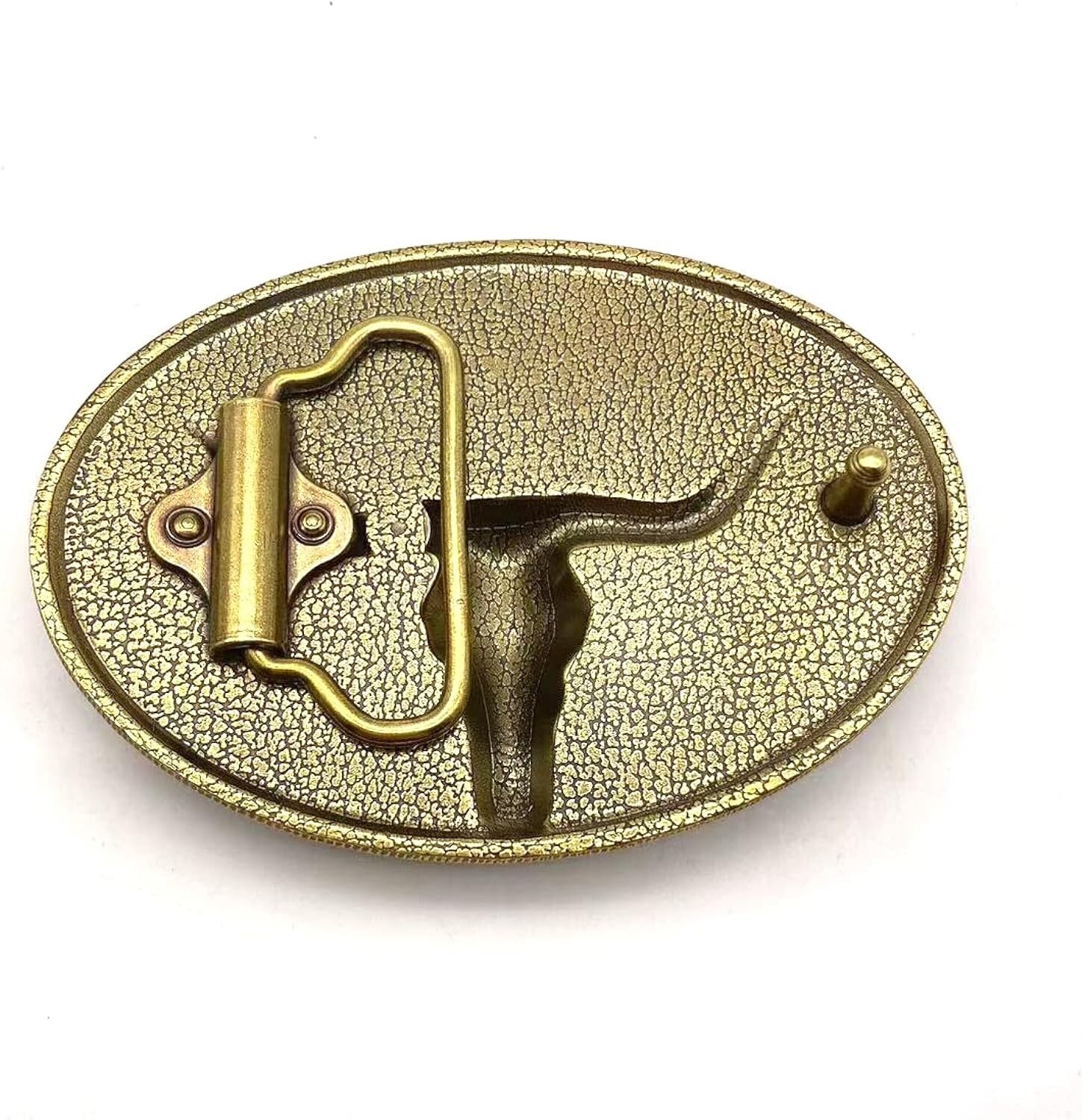 Texus longhorn belt buckle vintage Western Cowboy Retro Cool Oval Large Bull