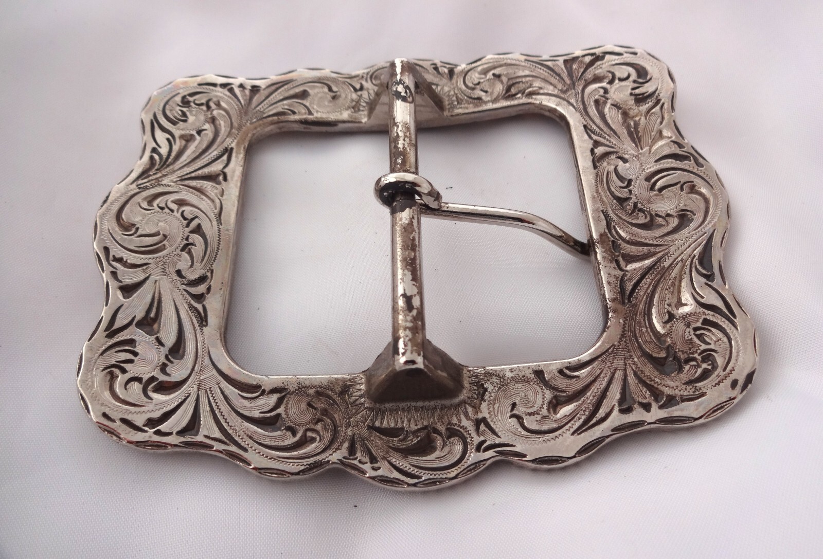 Rope Edge Western Belt Buckle Berry Silver Gold Tone Sizes Heavy Duty New