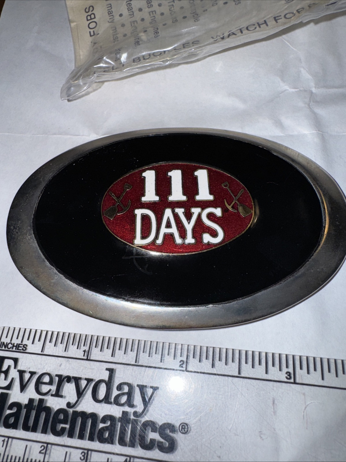 Vintage 111days Coal Miner Strike Memorial Silver Belt Buckle Rare Freeship
