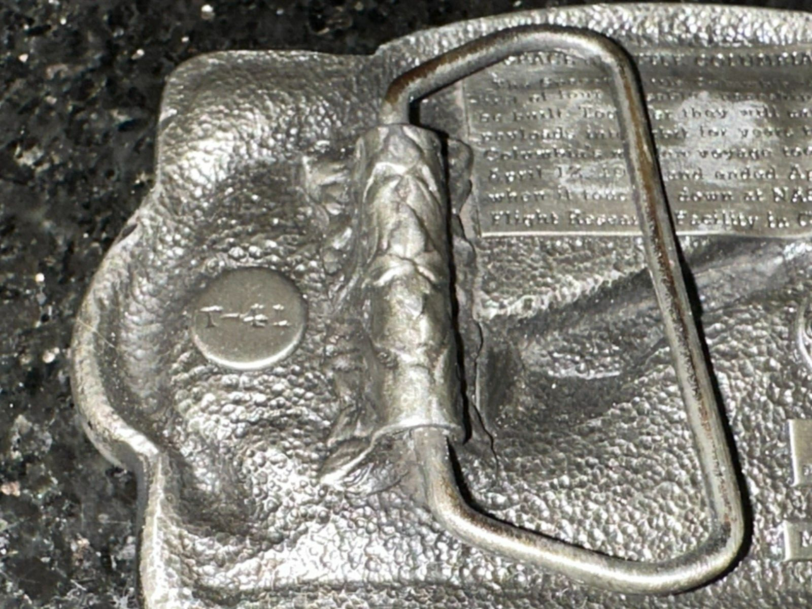 1982 The Space Shuttle Columbia NASA Flight Belt Buckle Bergamot Brass Works