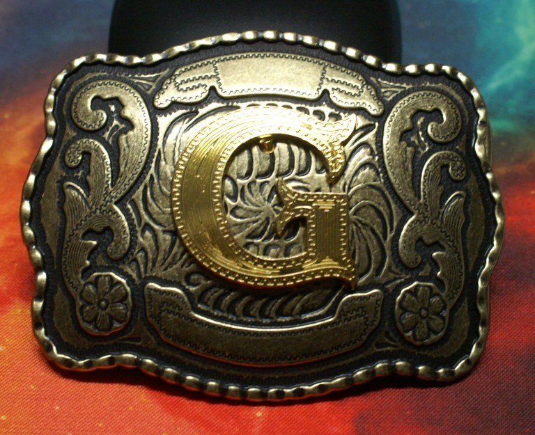 Letter G Initial Belt Buckle New Metal Western Style A108
