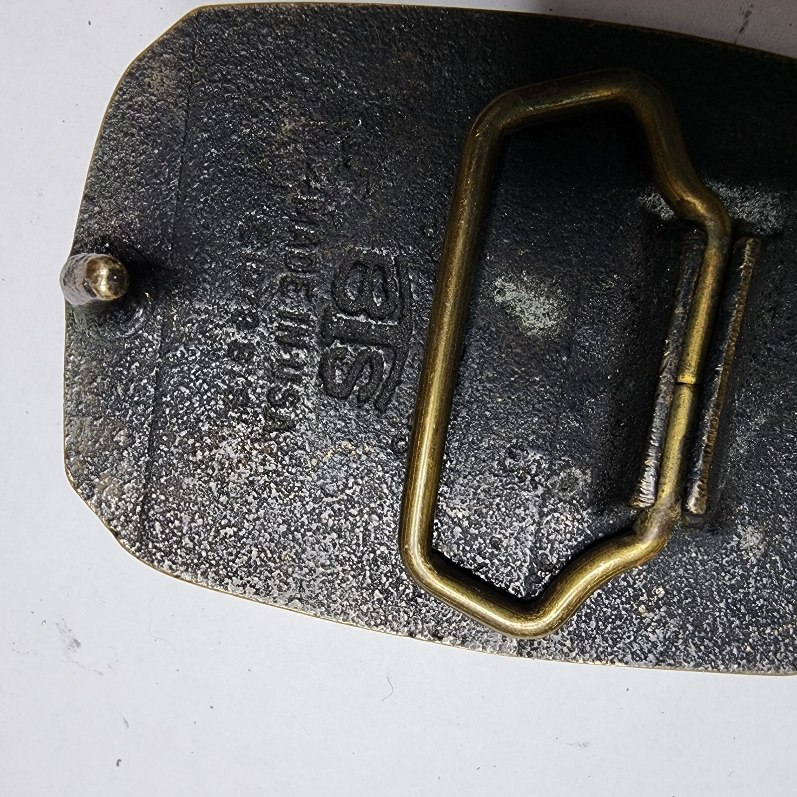 VINTAGE Bull Elk Brass BELT BUCKLE COLLECTIBLE HUNTING SPORTSMANSHIP