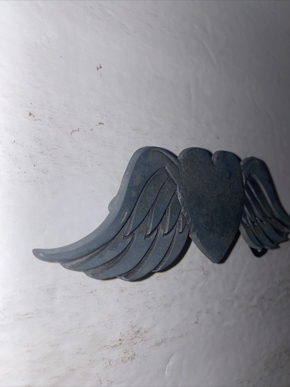 VALENTINES WINGED HEART Belt Buckle Love Wings Rock GREAT AMERICAN Pewter Biker