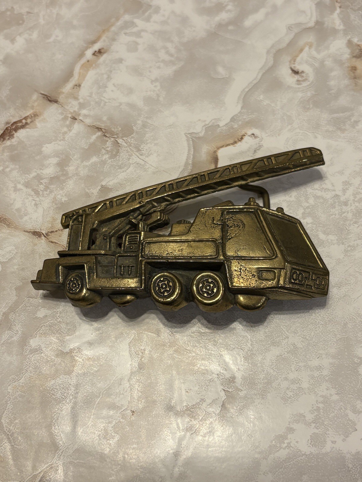 Ladder Firetruck Belt Buckle Brass Fire Truck Engine BBB