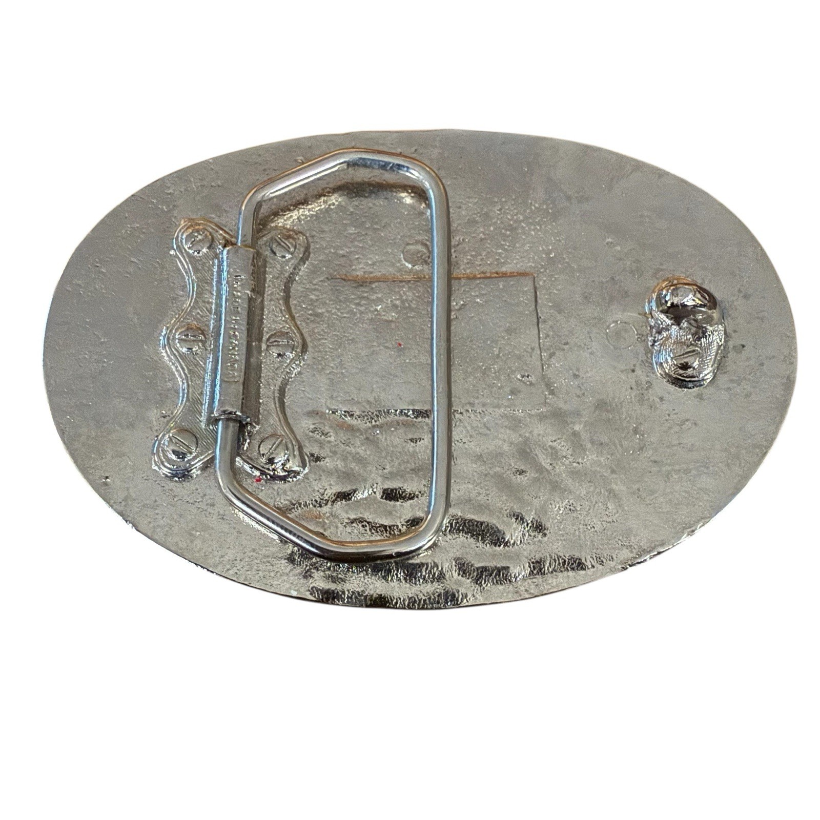 Lion of Judah Rastafarian Belt Buckle Silver Staff Ethiopian Culture Jamaica
