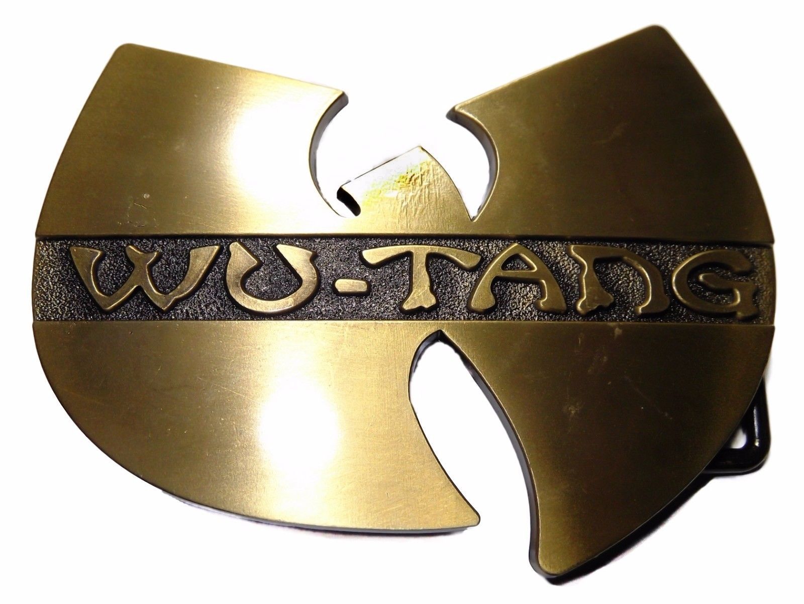 WU-TANG Music Metal Logo Goldtone BELT BUCKLE