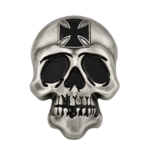Skull Skeleton Head Metal Belt Buckles Biker Style Silver Tone Cross Gothic