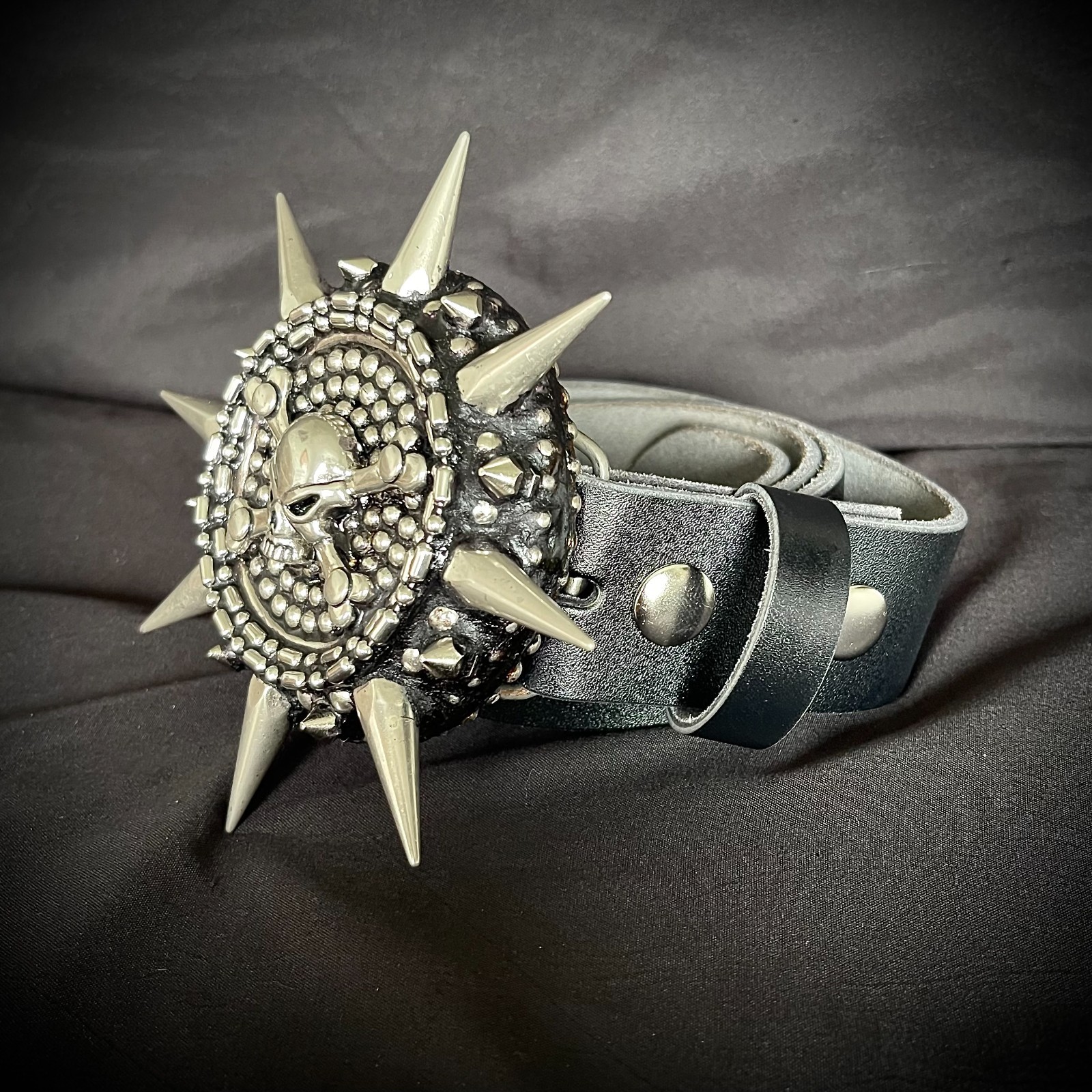 Skull Spiked Belt Buckle Archive 2007-09 Reworked 2026 OOAK Darren McNeese