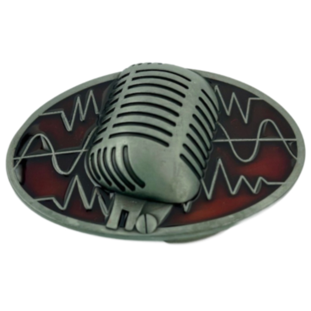 Musician Microphone Music Metal Belt Buckle