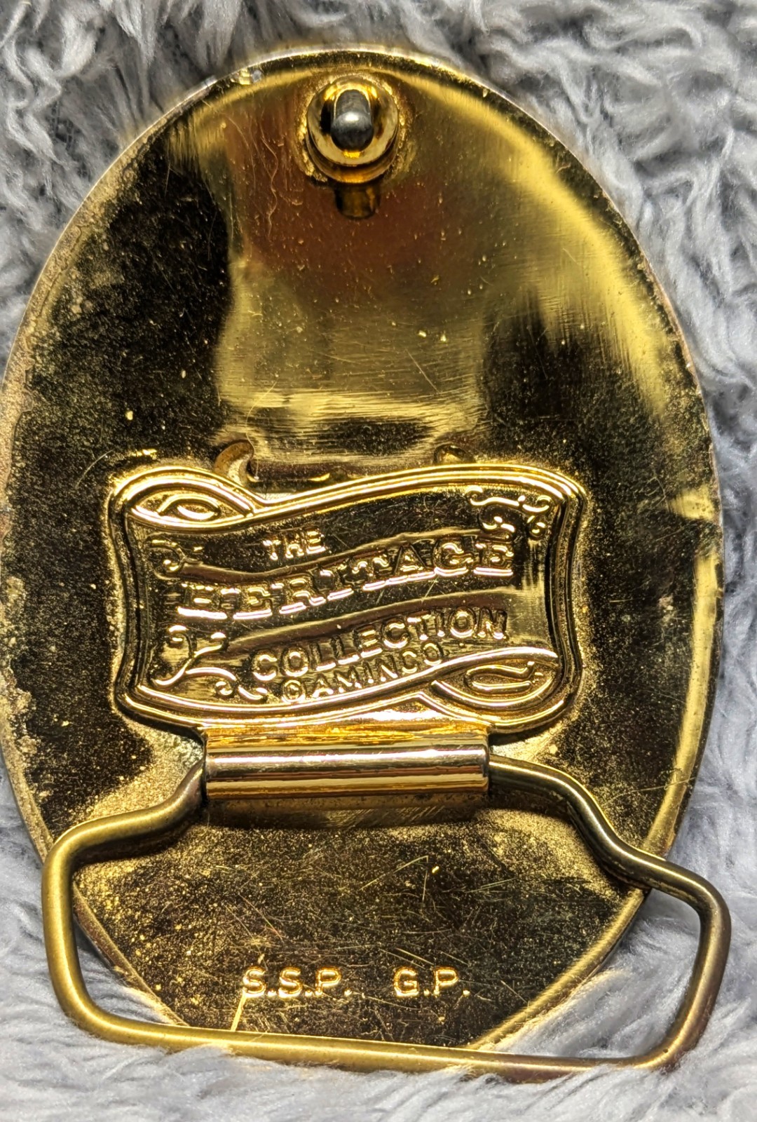 Heritage Collection Western Belt Buckle Gold Silver Tone « R » Initial