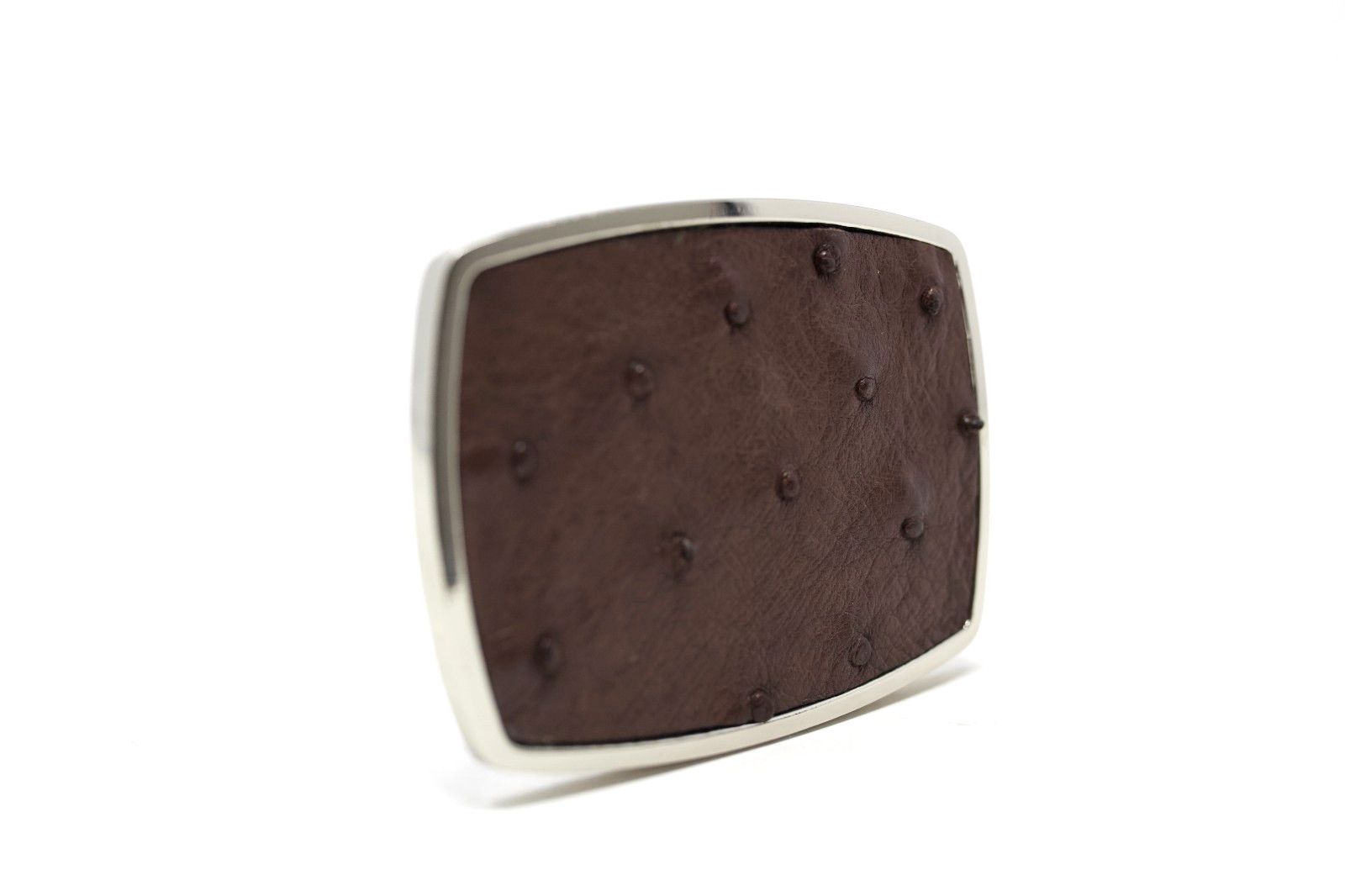 Ostrich Belt Buckle, Exotic Belt Buckle, ( 1.5 ») Removable Western Buckle