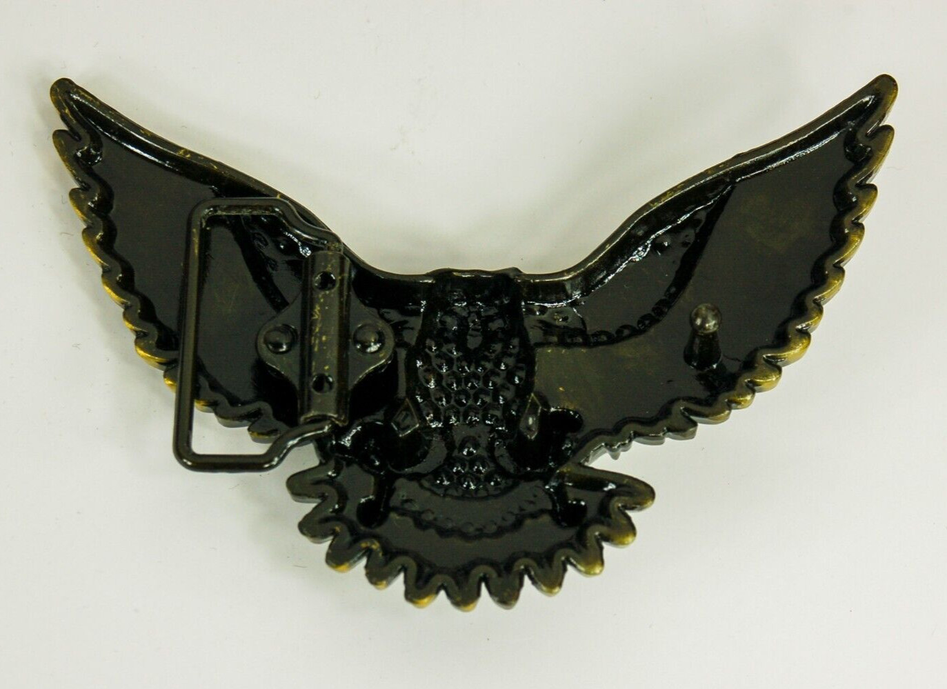 Flying Eagle antique brass belt buckle