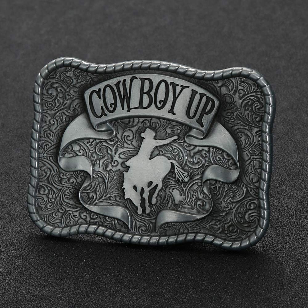 Vintage Cowboy Up Western Belt Buckle for Men & Women – Unique Western Style Acc