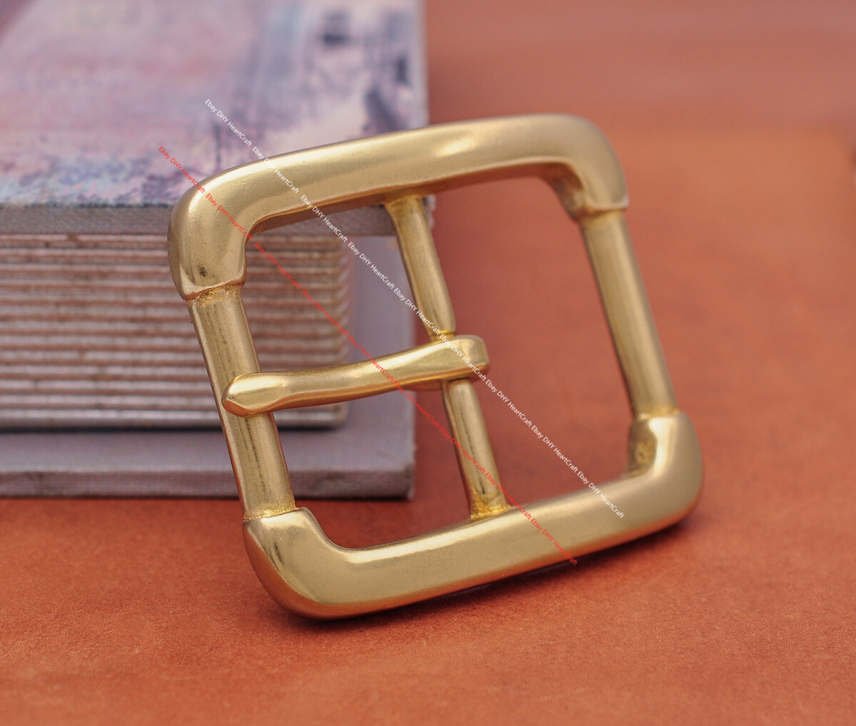 40mm HEAVY DUTY SOLID BRASS COWBOY CENTER BAR BELT BUCKLE LEATHERCRAFTS HARDWARE