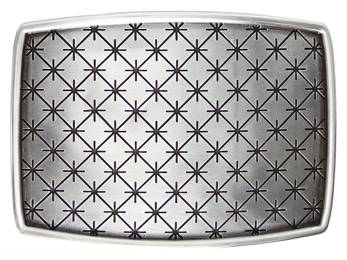 Antique Silver Star Engraved Buckle Fits 1-1/2&Prime; (38mm) Wide Belt