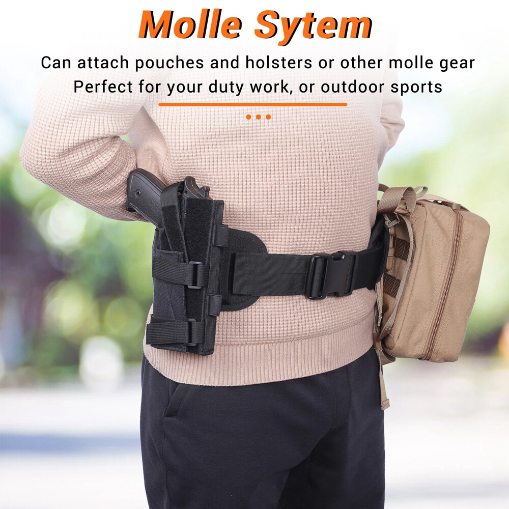 Tactical Molle Waist Belt Multifunctional Padded Patrol Belt Battle Waist Belt