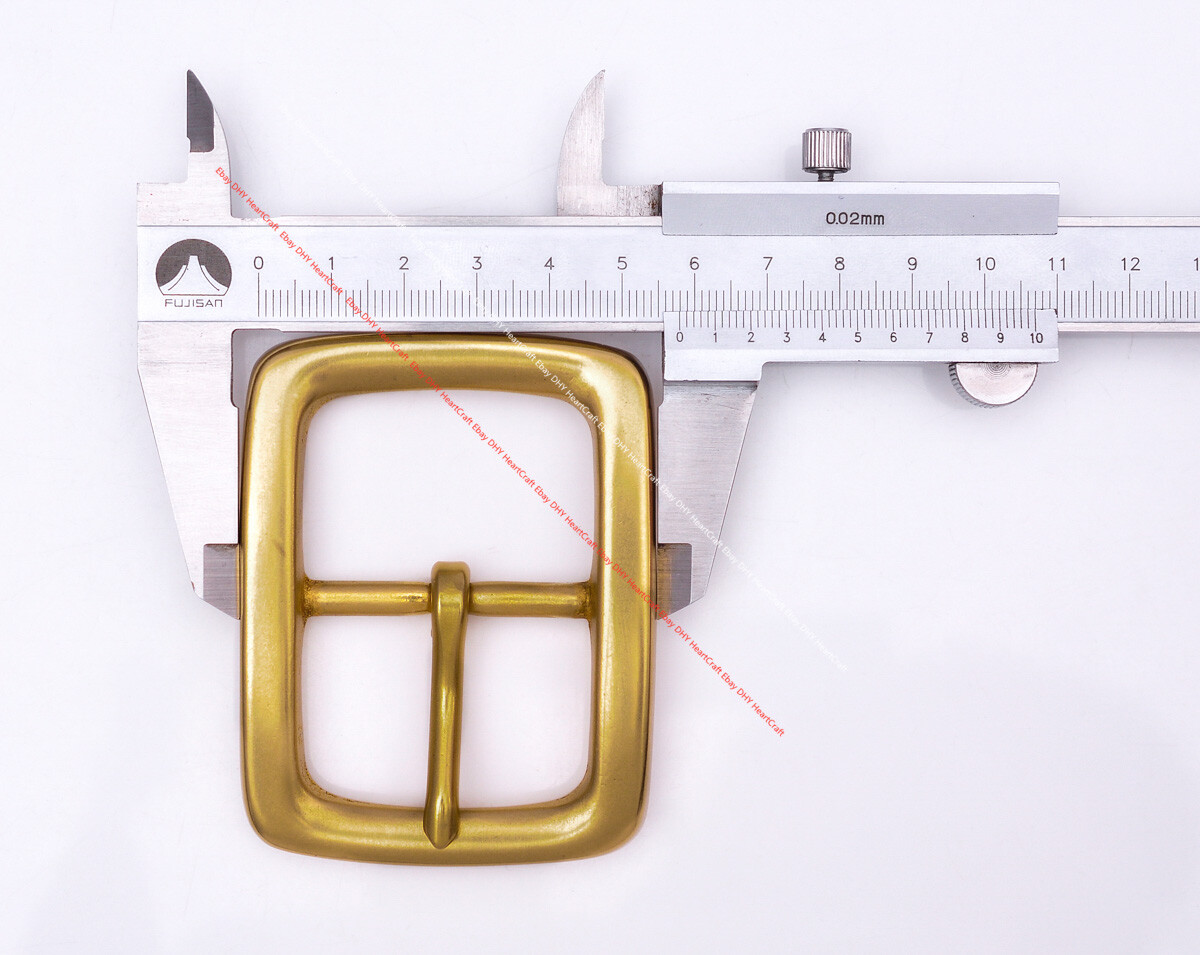 SOLID BRASS LONG QUALITY HEAVY CENTER BAR LEATHERCRAFT BELT BUCKLE INNER 40MM