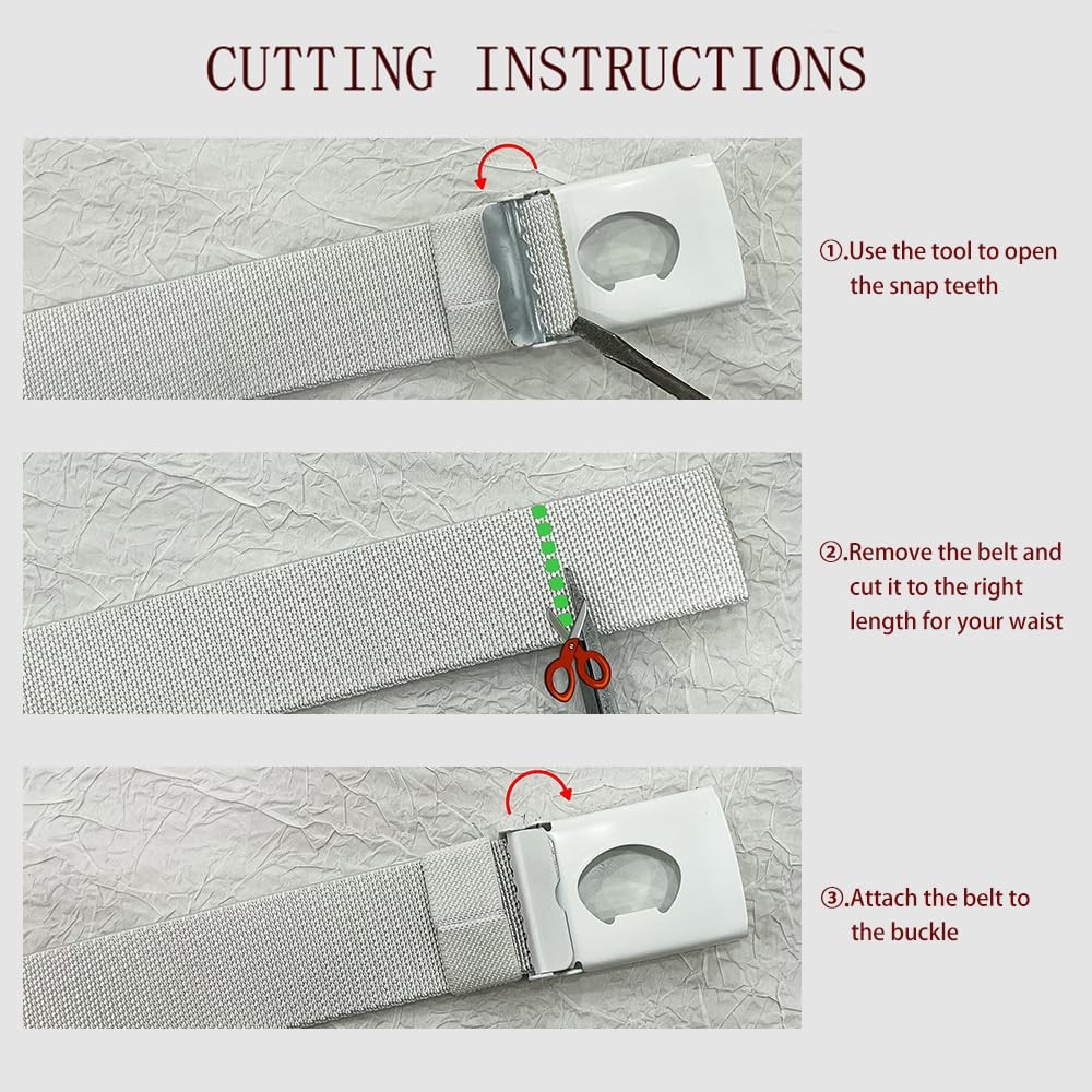 DOOPAI Canvas Suitable for 28-44 waistline, easy to cut, White Belt