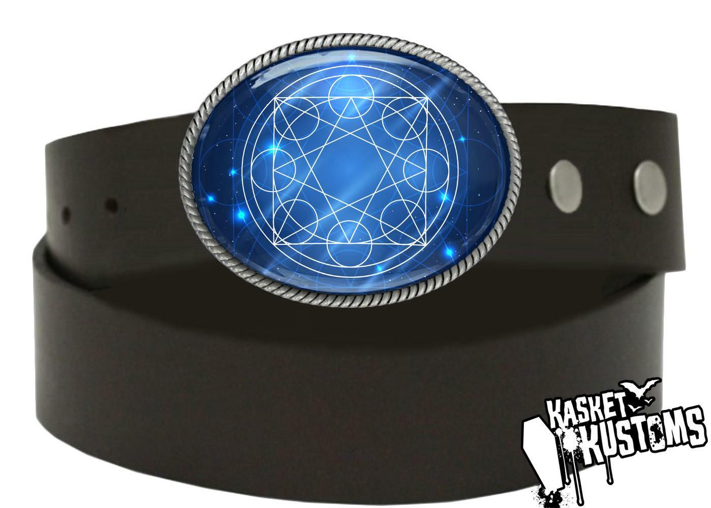 Magic Geometry Belt Buckle – Metatron&rsquo;s Cube Esoteric Handmade Buckle – 38