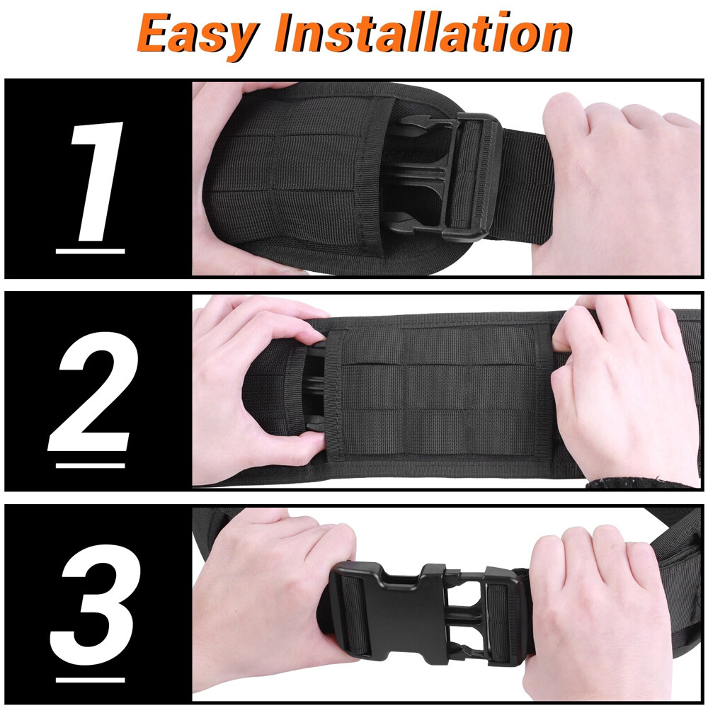 Tactical Molle Waist Belt Multifunctional Padded Patrol Belt Battle Waist Belt