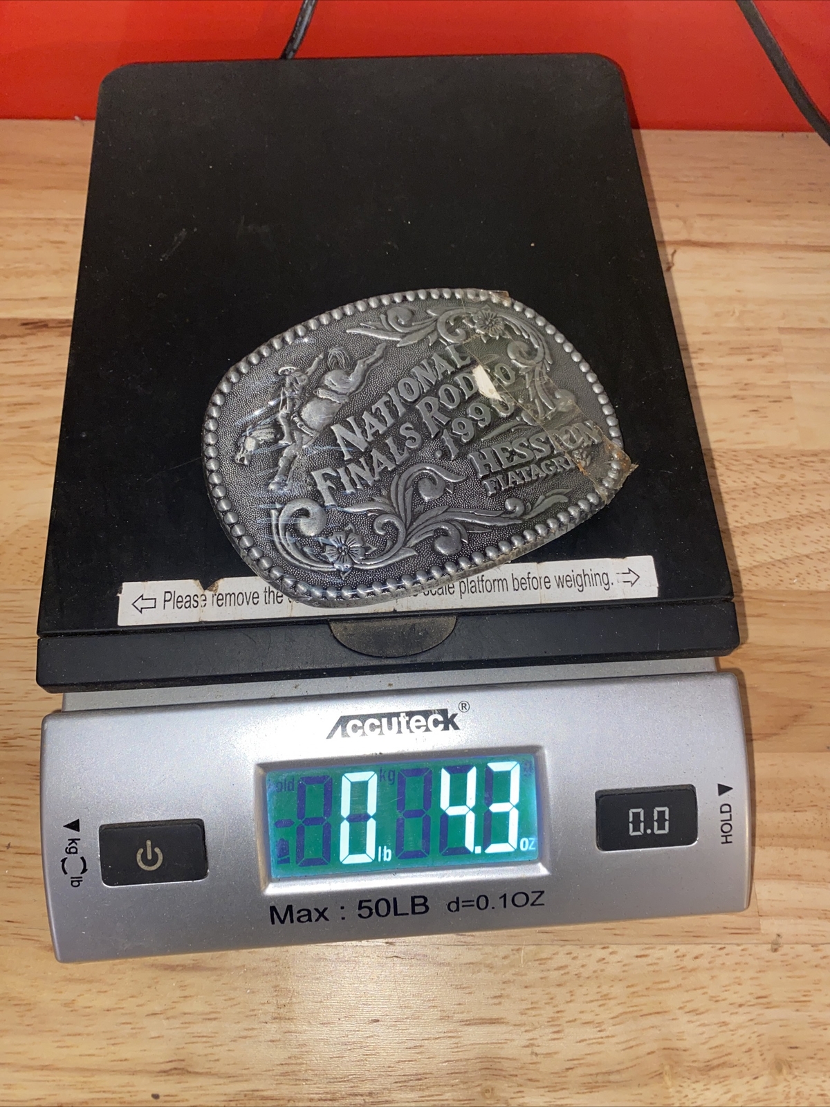 Hesston Vintage Rodeo Belt Buckle 1990 METAL Original Wrap Collector Patina GIFT