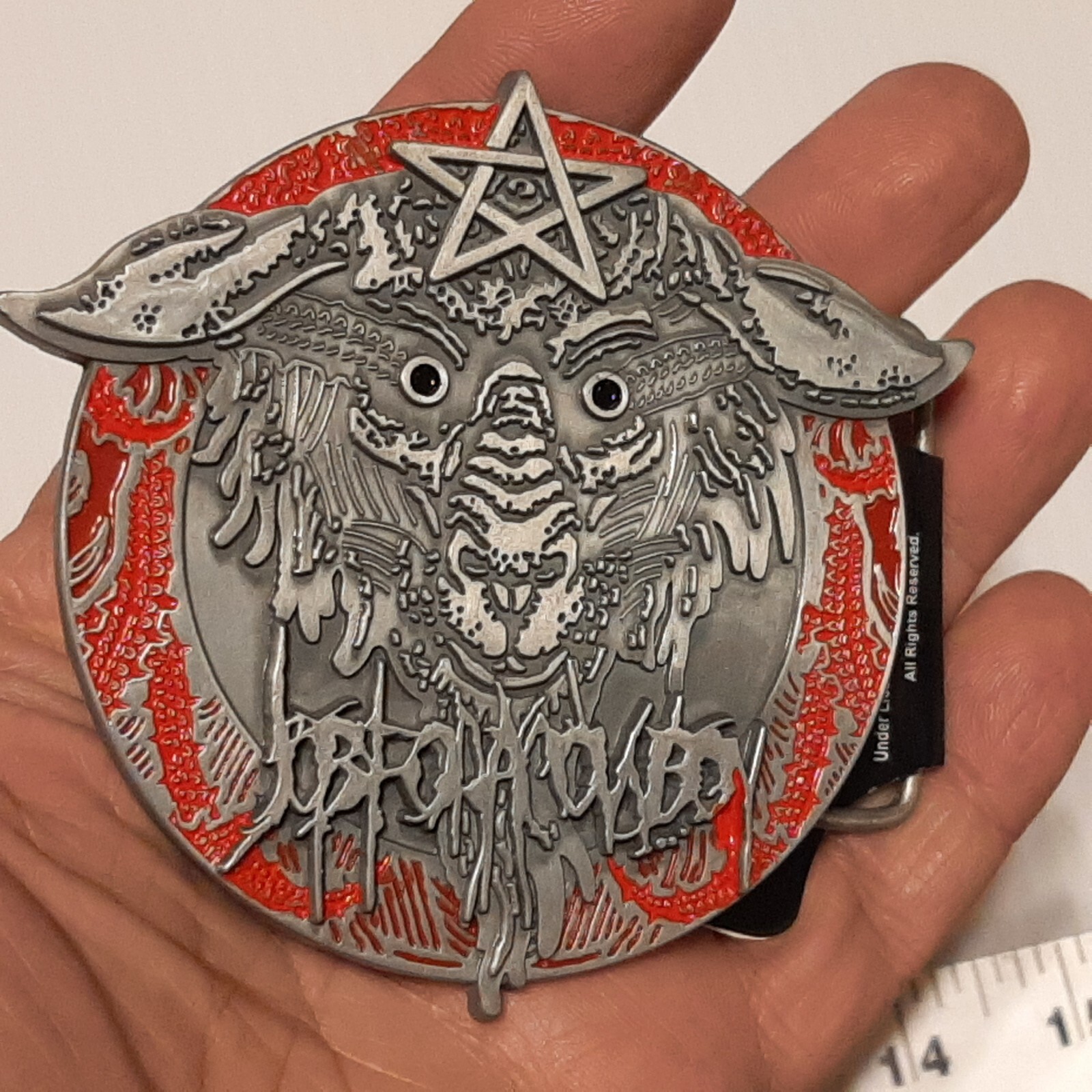 HARD ROCK HEAVY METAL BAND JOB FOR A COWBOY Metal Belt Buckle