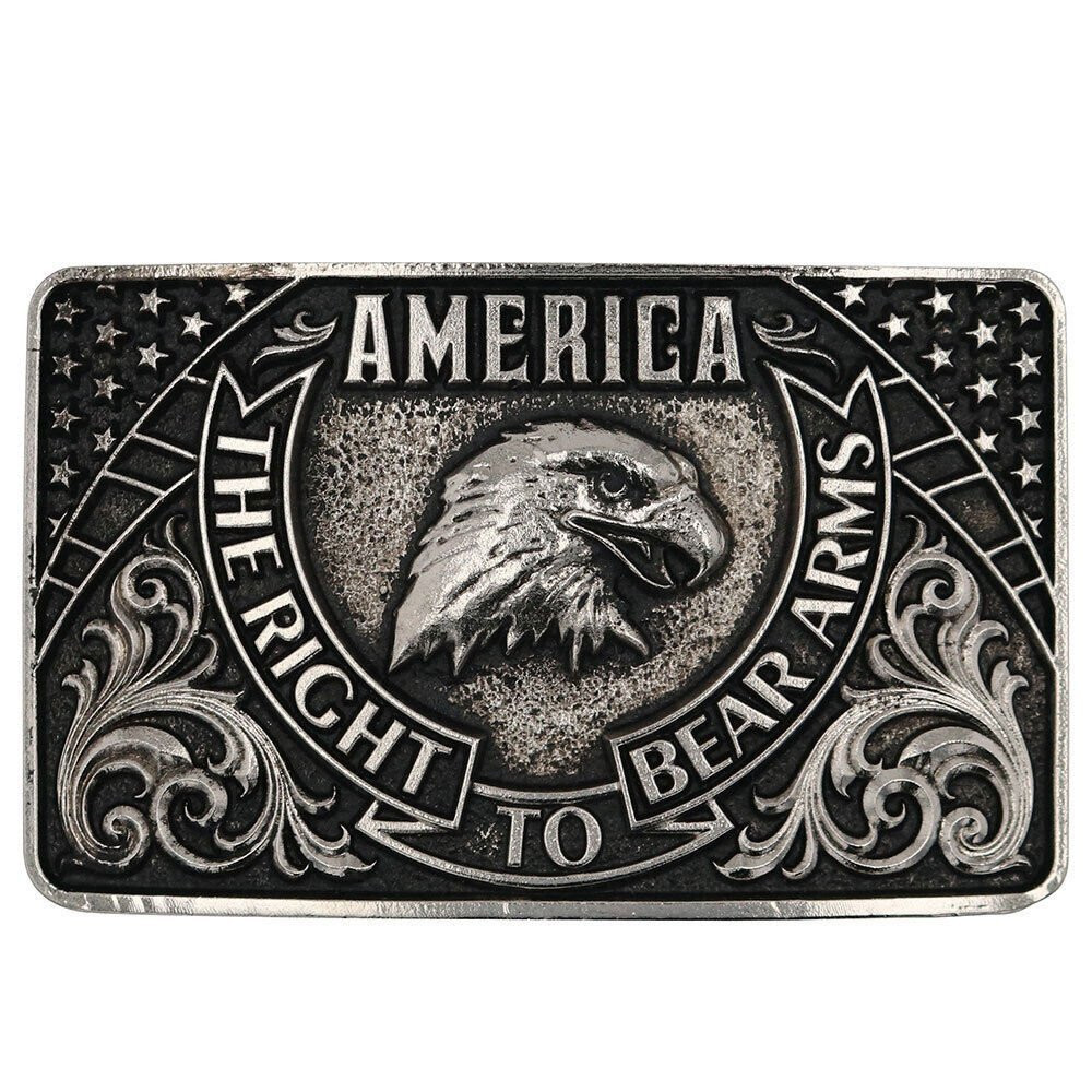Montana Silversmiths Eagle Arms Patriotic Belt Buckle Fashion Jewelry Accessory