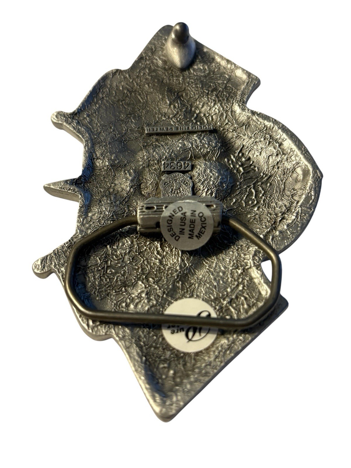 Horseshoe 8 Ball Belt Buckle Checkered Flags Gambling Pewter NOS READ American