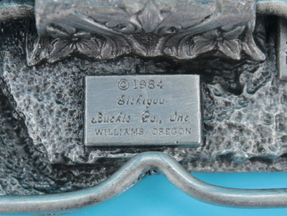VTG 80s The Kansas Legend Commemorative Western Belt Buckle 1984