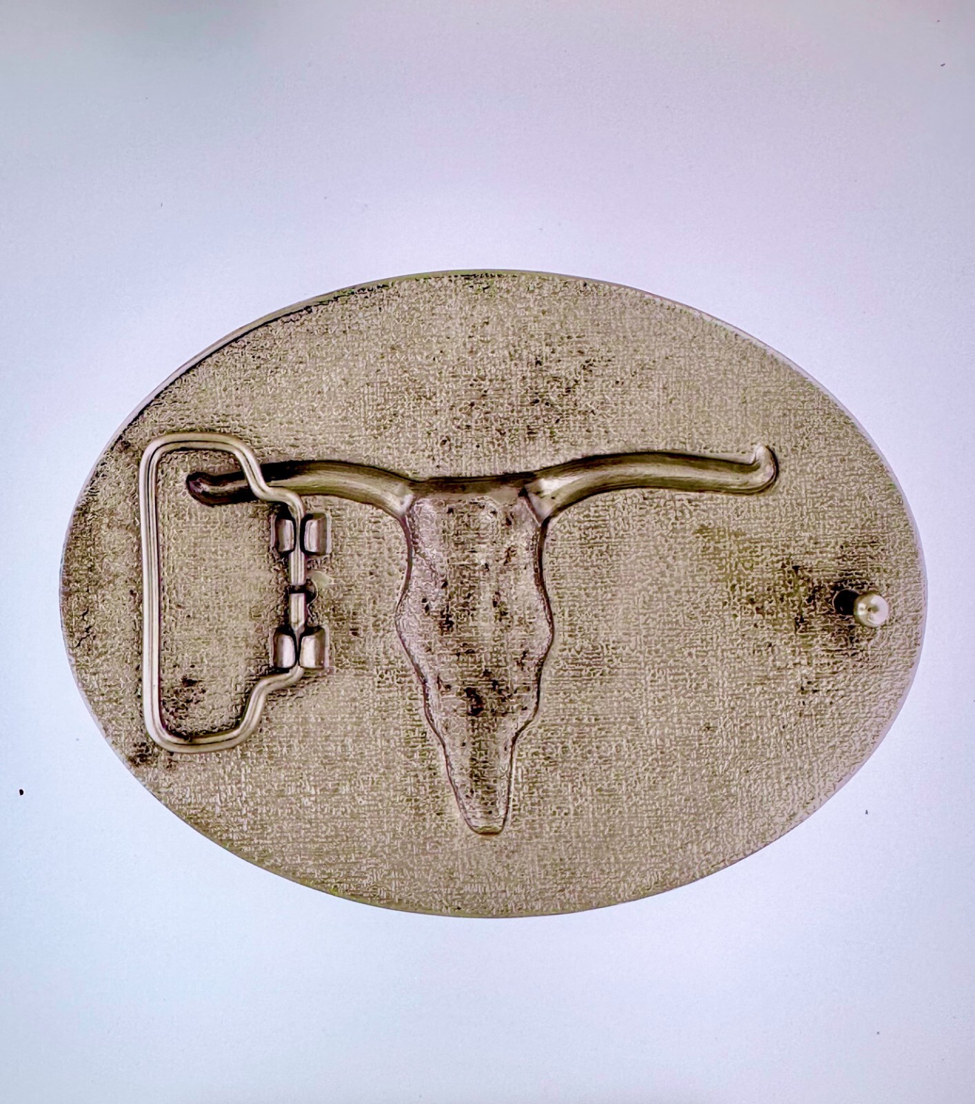 TEXAS Longhorn Bull Belt Buckle | American Western Silver Vintage Buckle