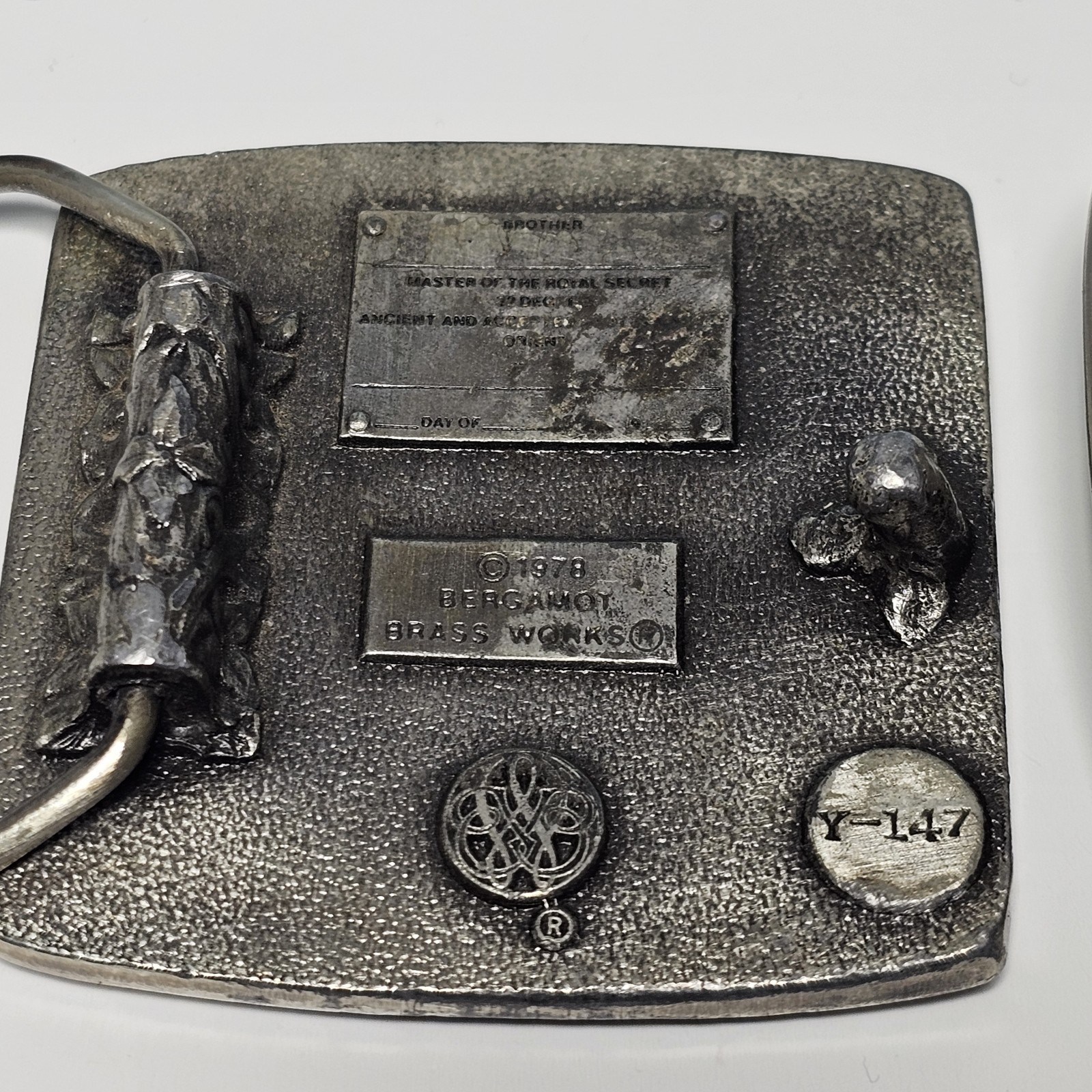 Vintage Masonic 32nd Degree Freemasons Shriner Western Style Belt Buckles 1978