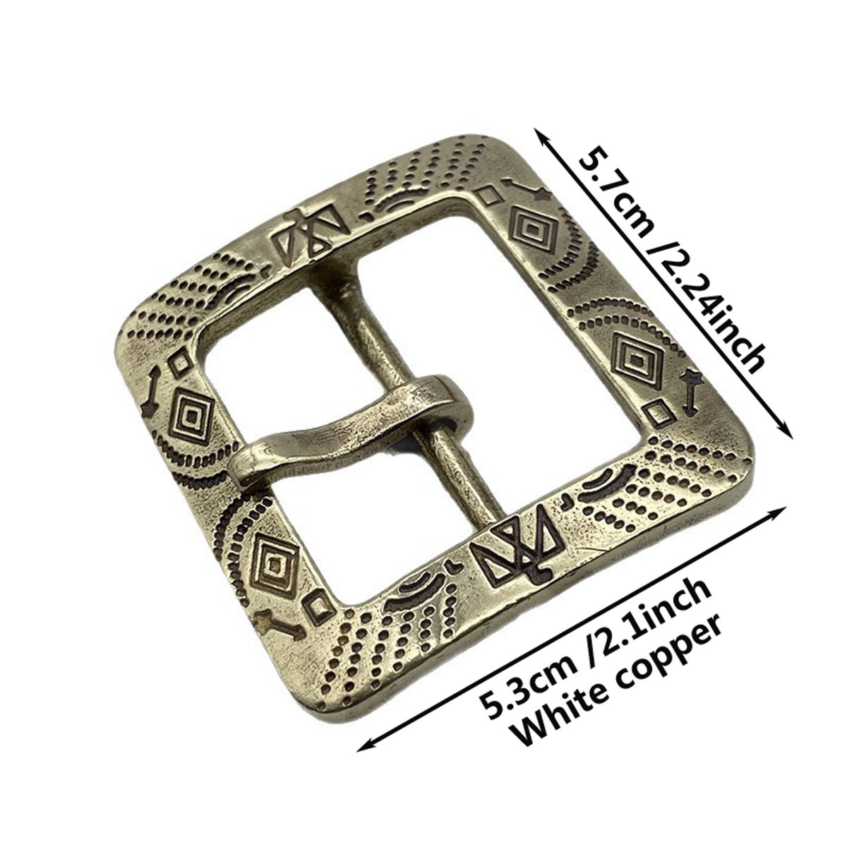Solid White Copper Eagle Totem Men&rsquo;s Belt Buckle. (Belt Not Included)