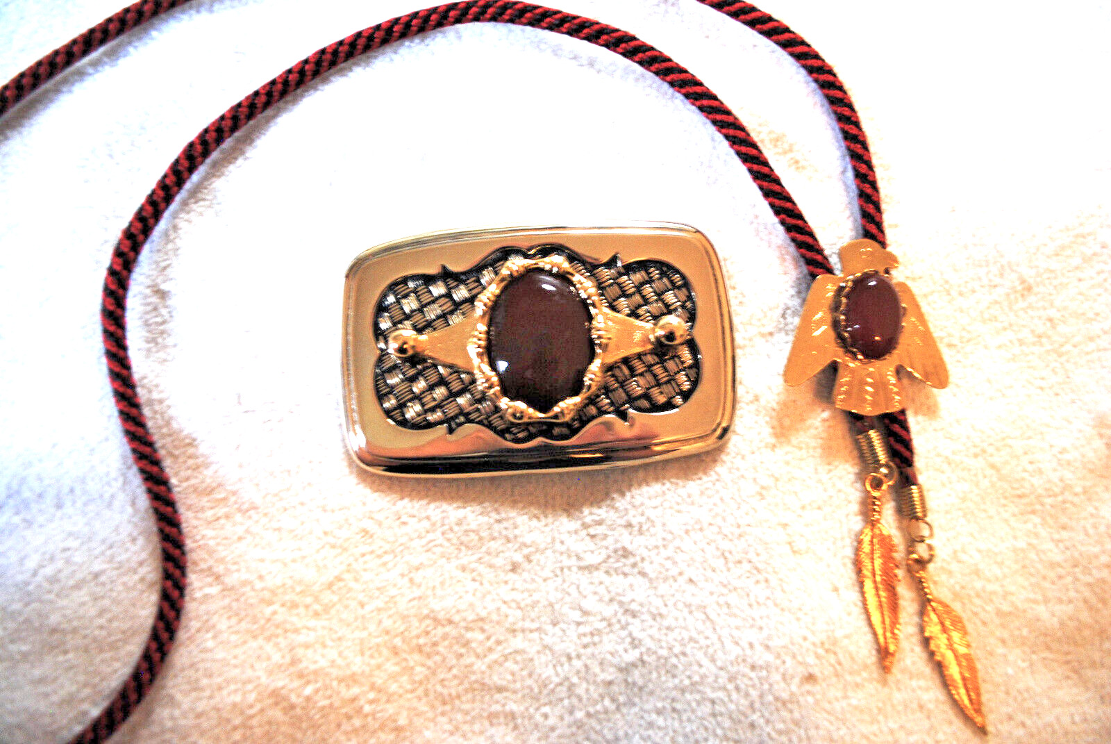 Western Belt Buckle and Bolo Set
