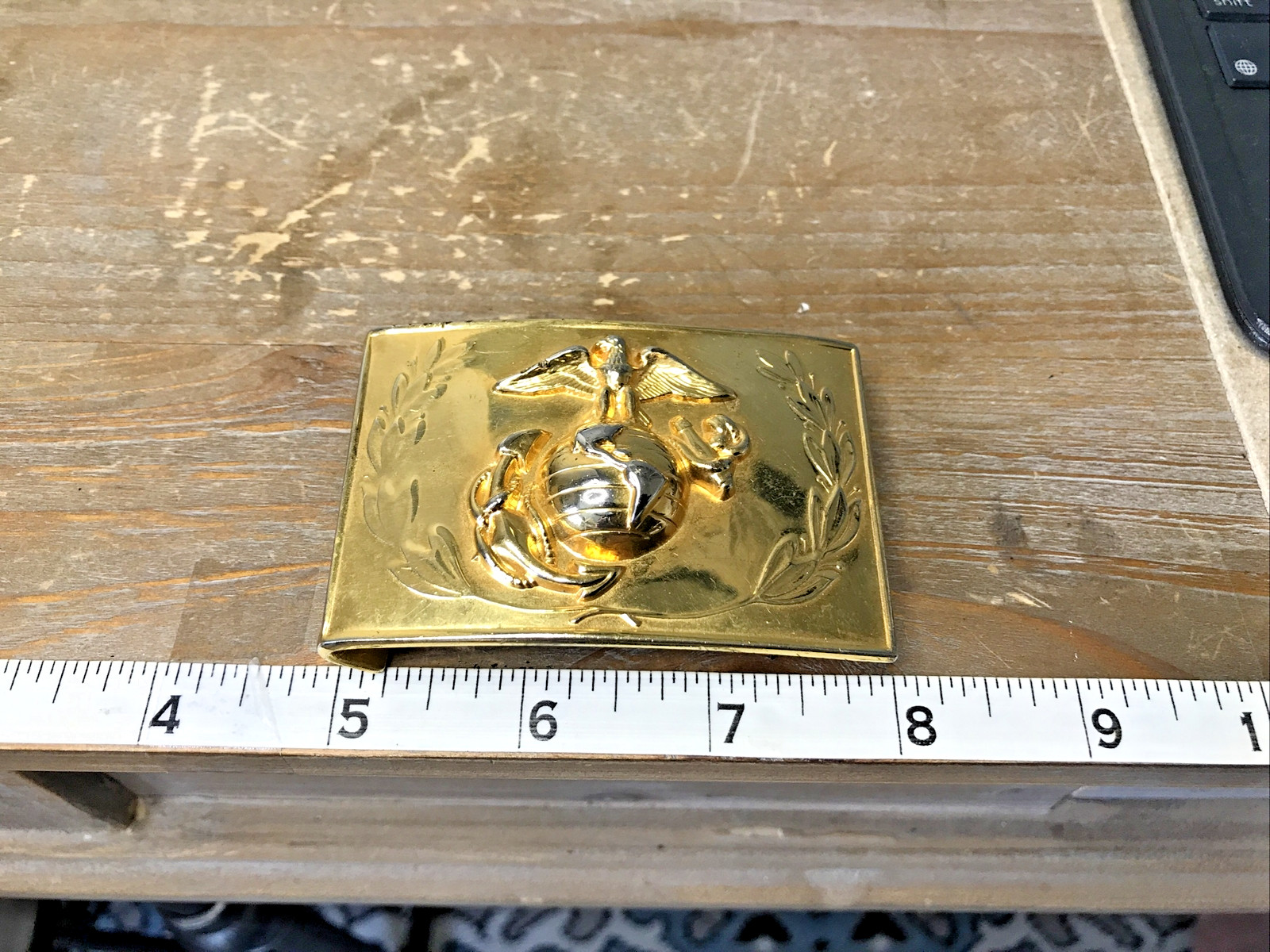 Vintage Marines Belt Buckle Anchor and Globe