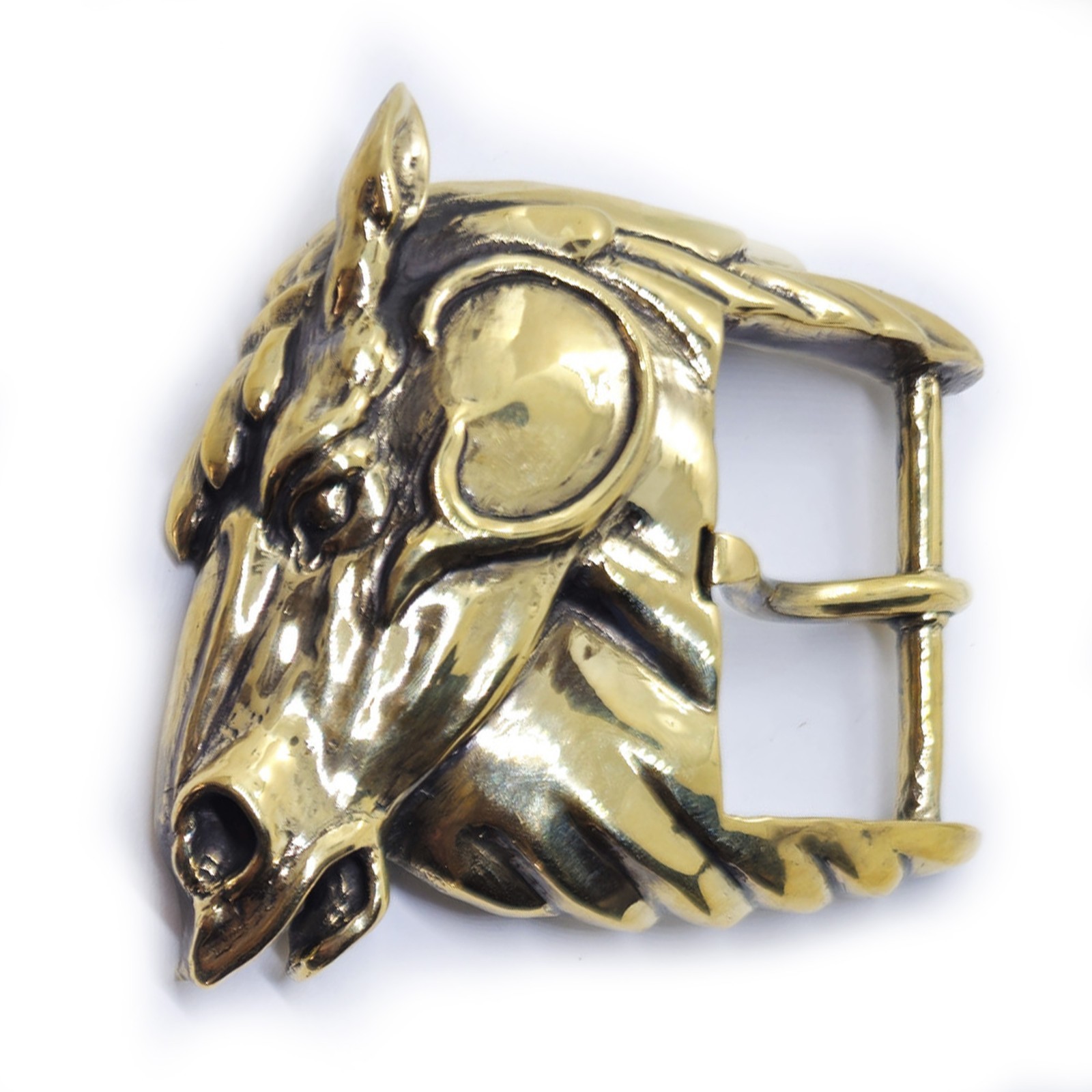 Horse Head Brass Belt Buckle