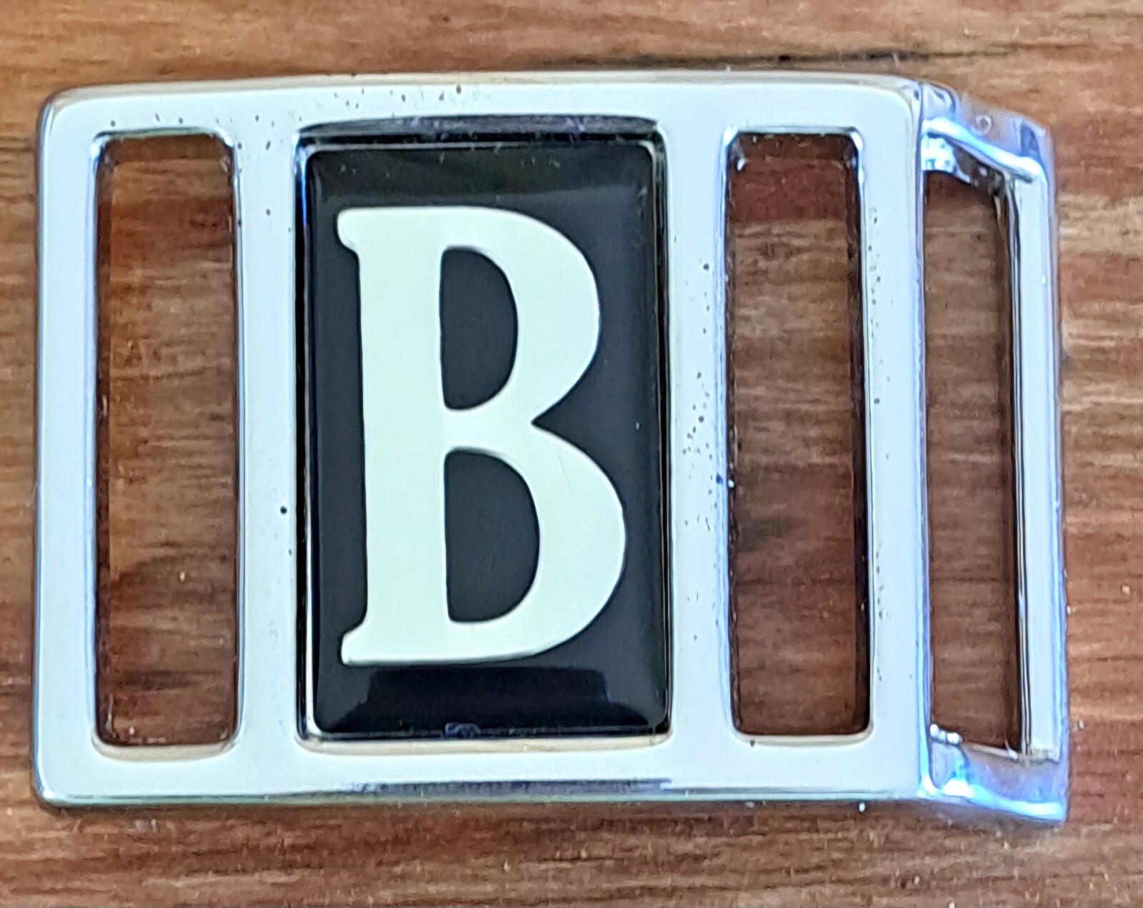 Metal Unisex Chrome Belt Buckle with Initial « B&rsquo;, Fits Belt 1 and 1.25 Inch New