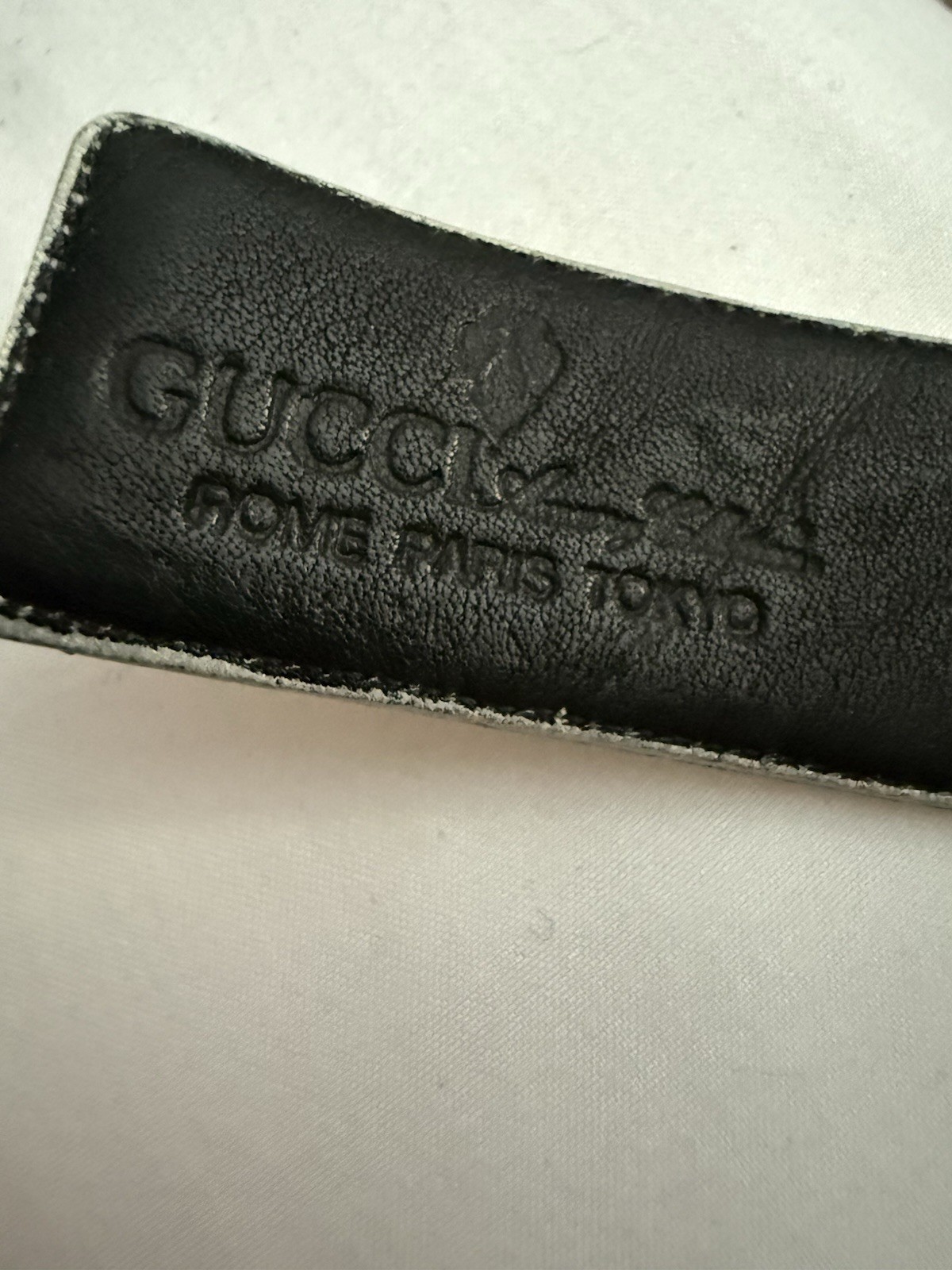 Gucci Black & beige Belt Vintage