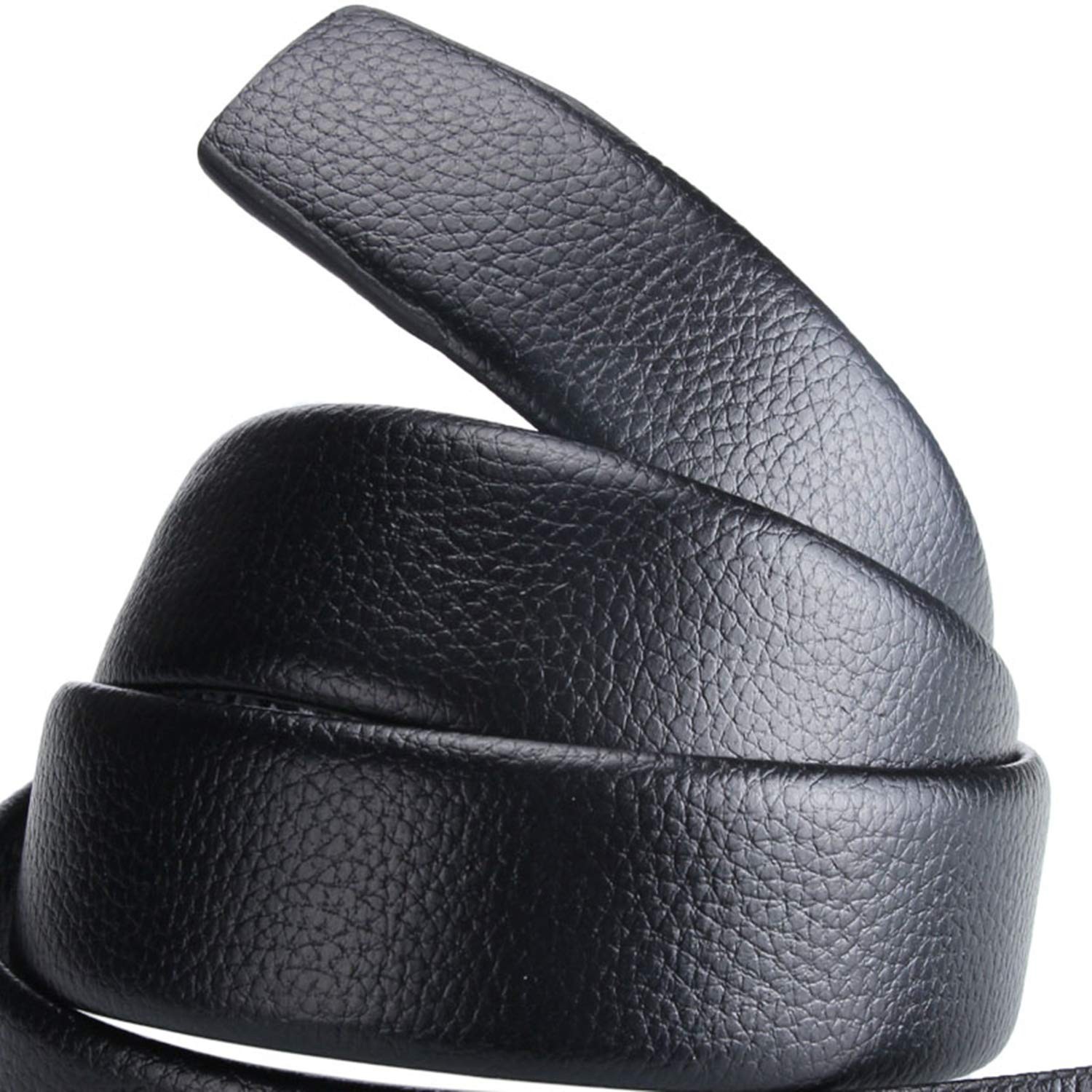 ALAKA Mens Leather Belt 47.24 » * 1.37 »(Length 120cm * Width 3.5cm ), A003