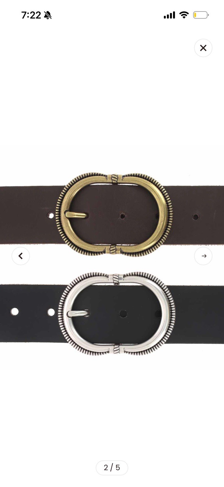 Rope Edge Oval Belt Buckle – French Zamak, 40mm