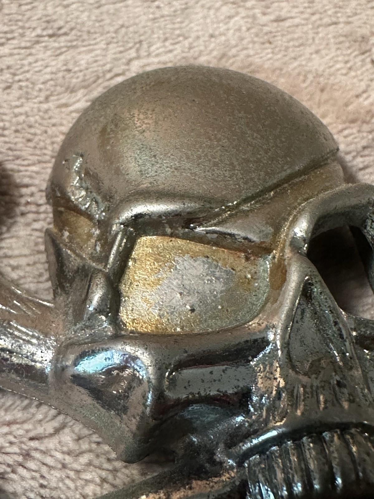 Men&rsquo;s Skull & Crossbones Western Metal Belt Buckle, Silver Tone, 1.5 in