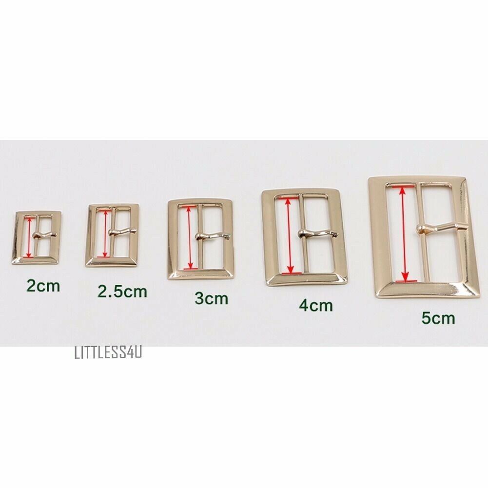 2 X Alloy Pin Buckles for Leather Belt Bag Coat Jacket Shoes 2-5cm Silver/Gold