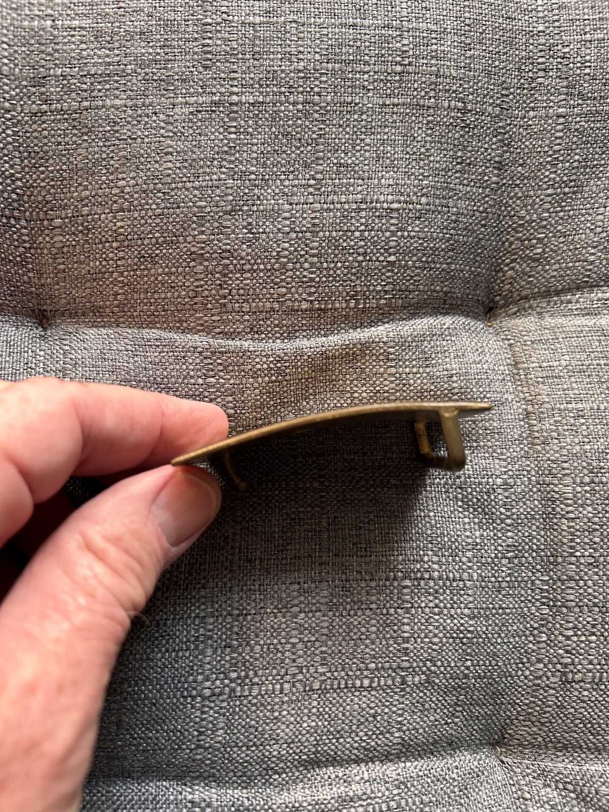 DKNY Donna Karan vintage solid brass retro military crown swords belt buckle