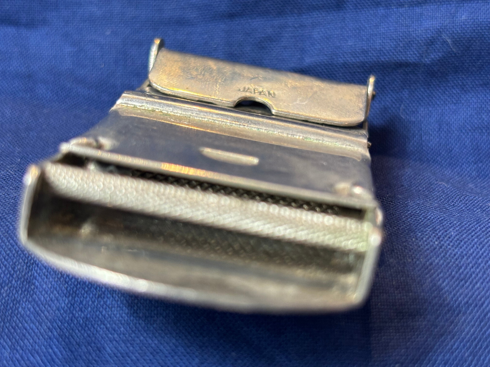 VTG Naval USS Trippe FF-1075 Belt Buckle Military Style Knox Class Frigate Japan