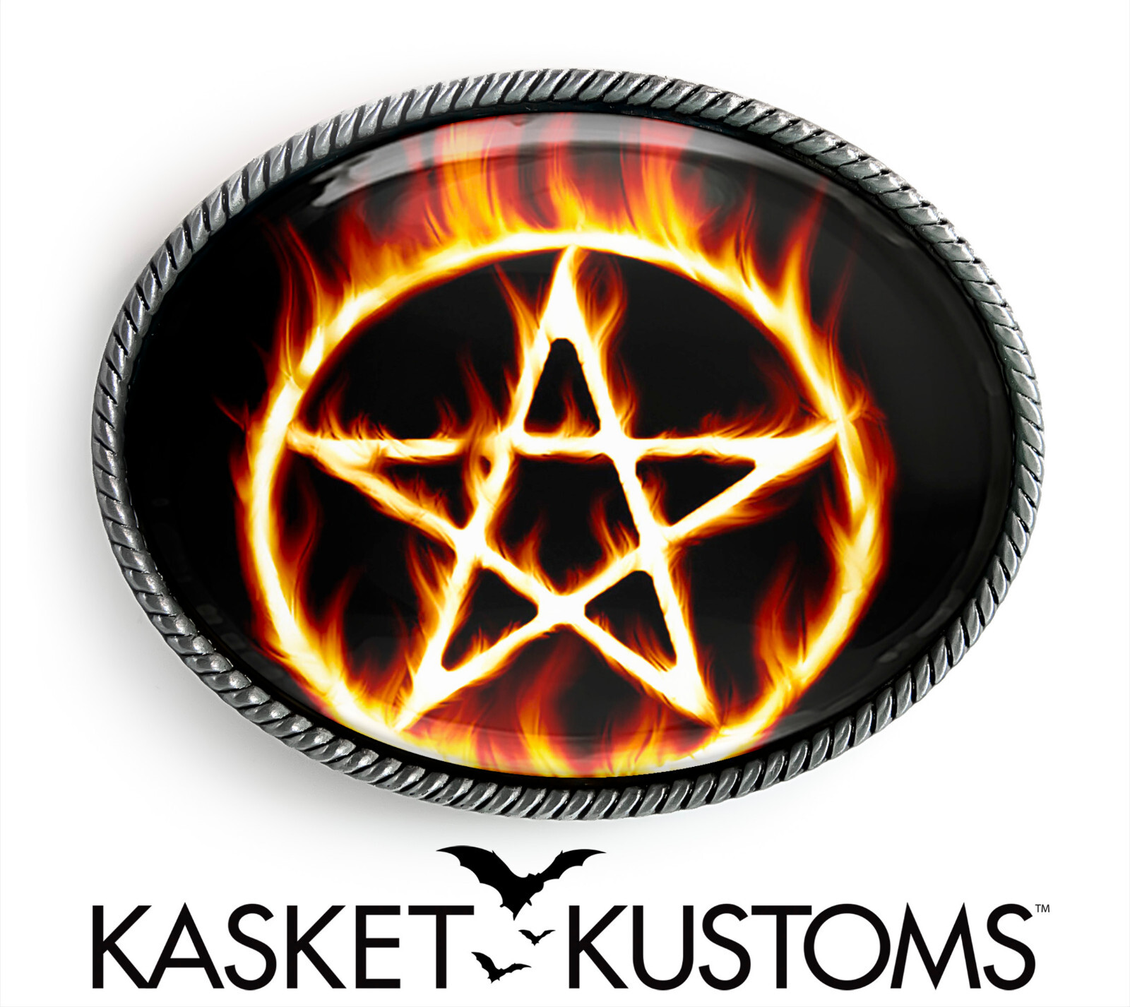 666 Pentagram Belt Buckle – Gothic Occult Men Women Handmade Belt Buckle
